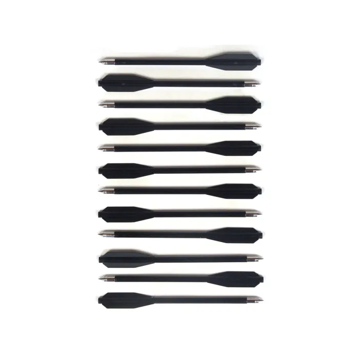 12 St.-Pack Kunststoffpfeile für Armbrüste 50lbs, Farbe: Schwarz