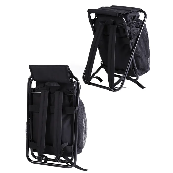 Ansitzrucksack mit Hocker, Schwarz