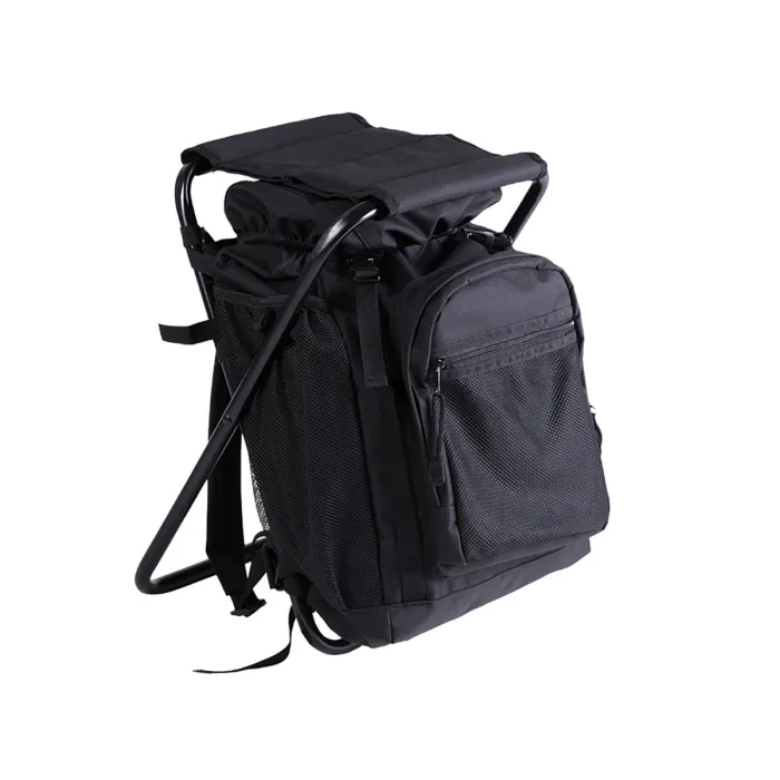 Ansitzrucksack mit Hocker, Schwarz