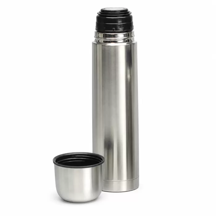 Edelstahl-Thermosflasche 1 Liter mit Trinkbecher
