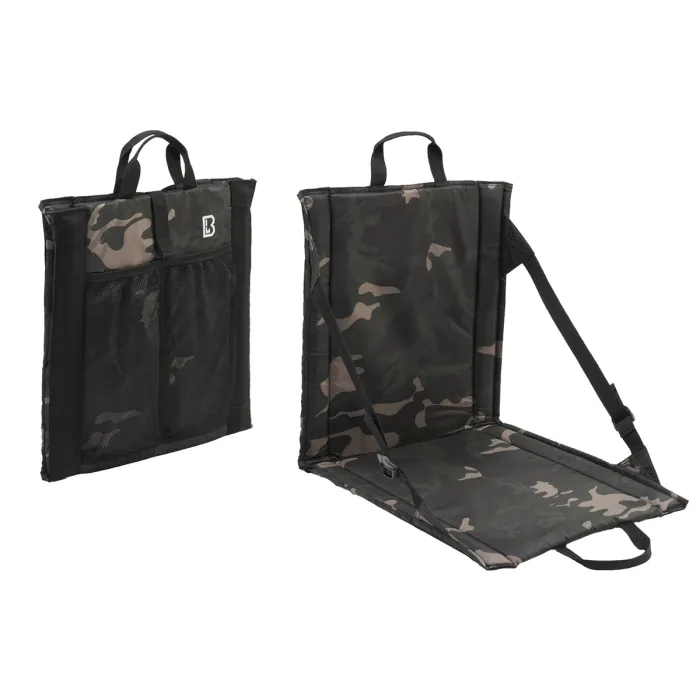 Faltsitz mit Tragegriff + Netztasche für 2 Getränkeflaschen - Dark Camo