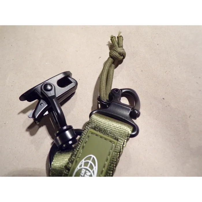 Gewehrgurt / Tragegurt mit Karabiner, verstellbar 45-135cm, Schwarz