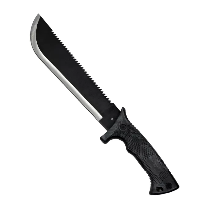 Machete Jungle mit Sägezahnung und schwarz-grauem Griff