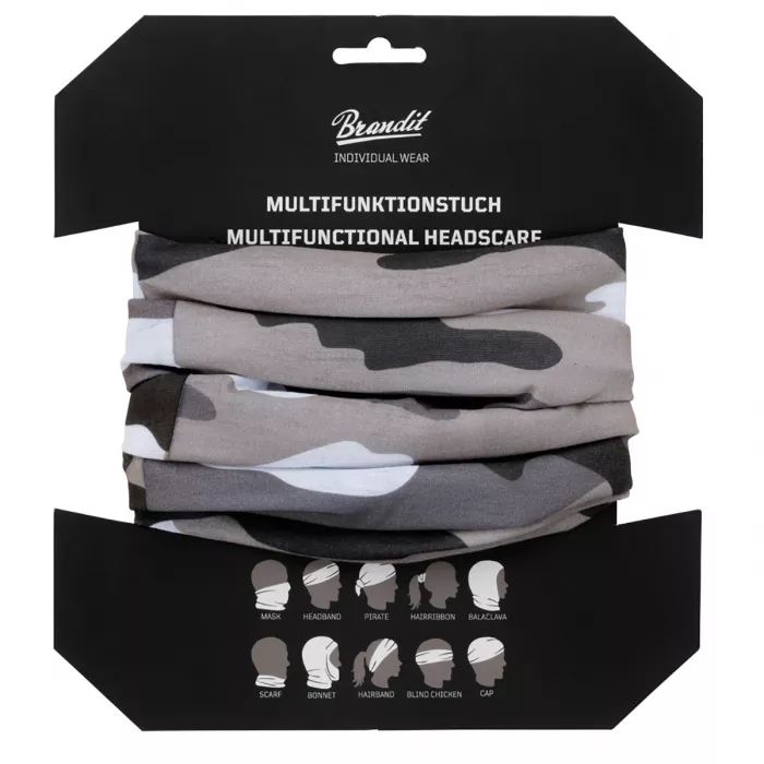 Multifunktionstuch (Schlauchschal) für Kopf, Gesicht, Hals - Einheitsgröße - Urban Camouflage