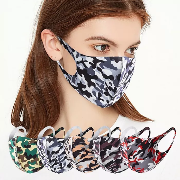 Mund-Nase-Abdeckung / Community Maske -Camouflage Rot- für Sie und Ihn