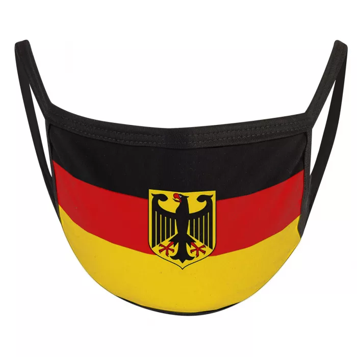 Mund-Nase-Abdeckung / Community Maske - Deutschland Flagge mit Adler