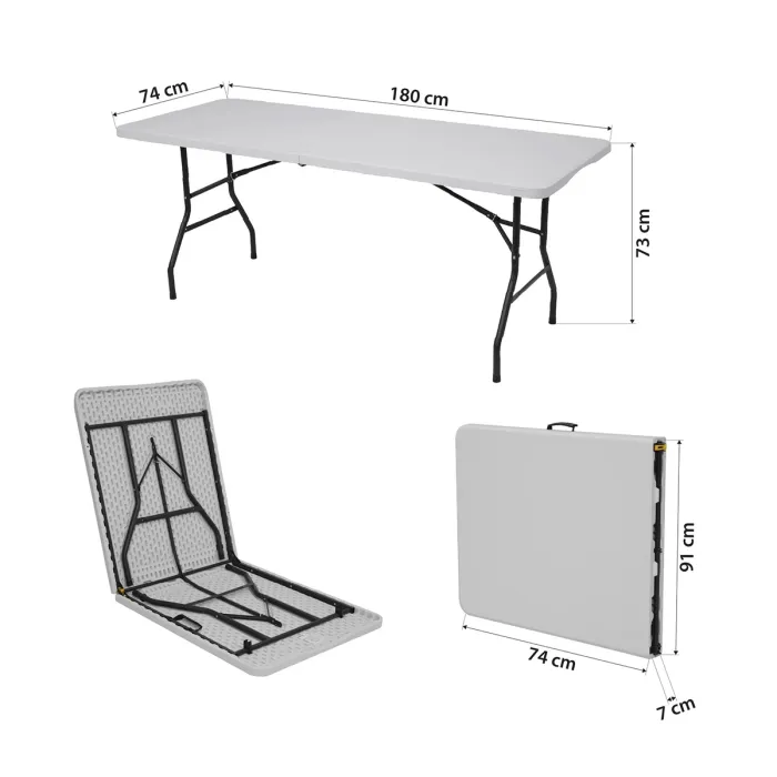 NC1618 Campingtisch Nils Camp in Weiss