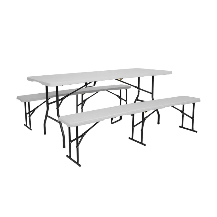 NC3404 Klappbare Gartenbank 183cm in Weiss