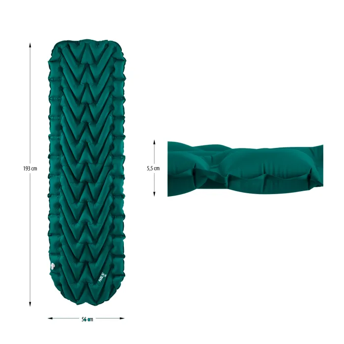 NC4005 Selbstaufblasende Isomatte Dunkelgrün