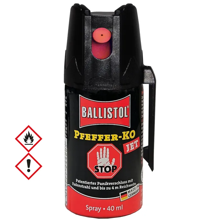 Pfeffer Abwehrspray Klever K.O. JET (Sprühstrahl) 40 ml