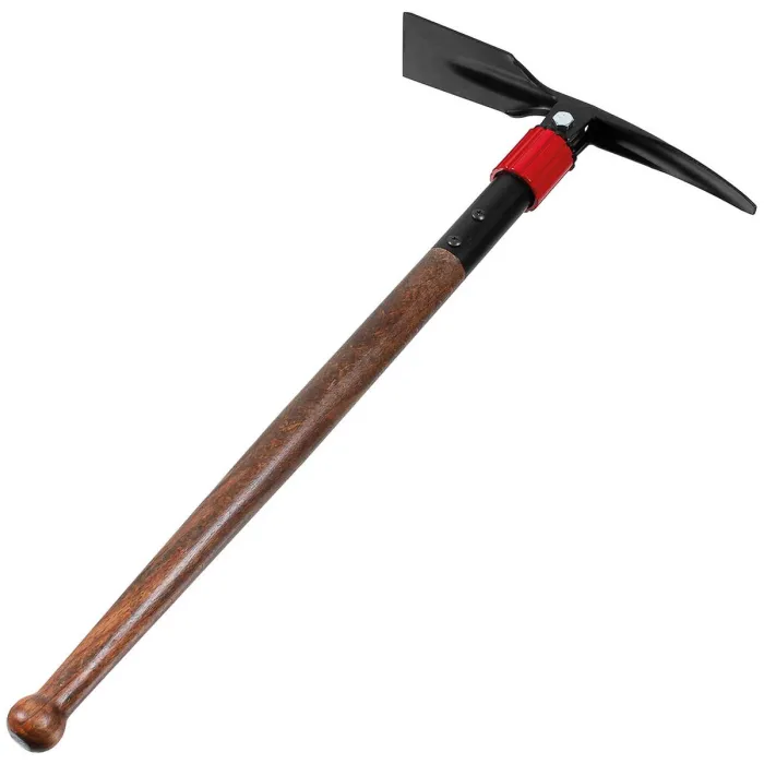 Pickel klappbar mit Holzstiel (Hacke 30cm / Stiel 60cm)