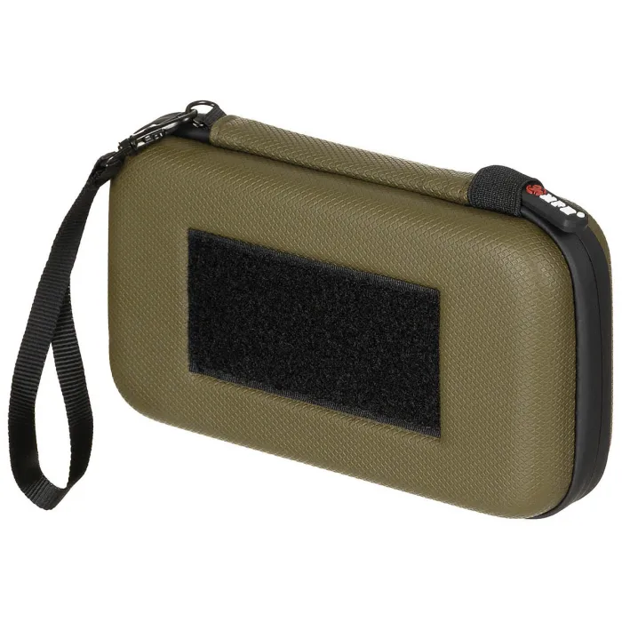 Tasche Hartschale, klein, mit Klettschlaufen, Oliv