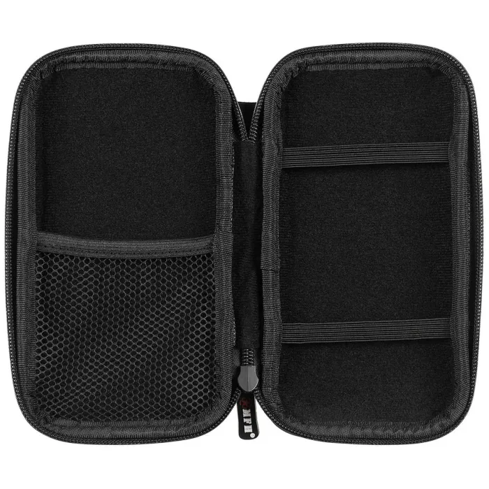 Tasche Hartschale, klein, mit Klettschlaufen, Schwarz