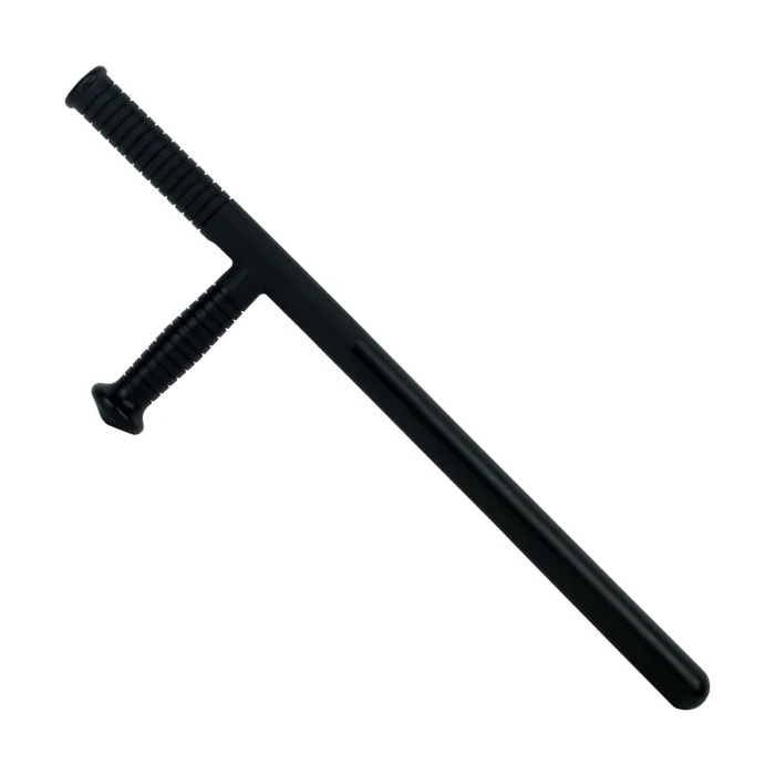 Tonfa mit Seitengriff, 59cm, Hartplastik, Schwarz, matte Oberfläche