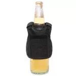 Mini Schutzweste für Bierflasche / Weinflasche / Thermosflasche - Schwarz