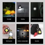 Schlüsselanhänger mit wiederaufladbarem COB-Light als Arbeits- und Notfalllicht