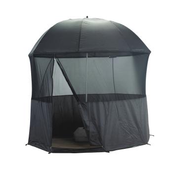 Behr Schirmzelt - 2,5m Durchmesser - 360° Fliegengitter - Dunkelgrün