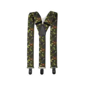 Blöchl Hosenträger Flecktarn in Y-Form mit drei Clips