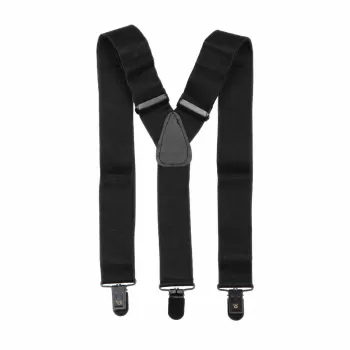 Blöchl Hosenträger Schwarz in Y-Form mit drei Clips