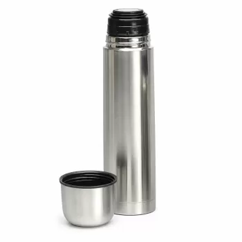 Edelstahl-Thermosflasche 1 Liter mit Trinkbecher