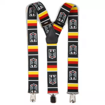 Hosenträger mit Clips "Deutschland" (Wappen + Adler)