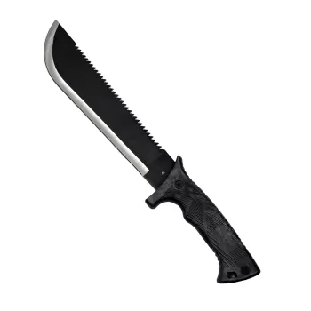 Machete Jungle mit Sägezahnung und schwarz-grauem Griff