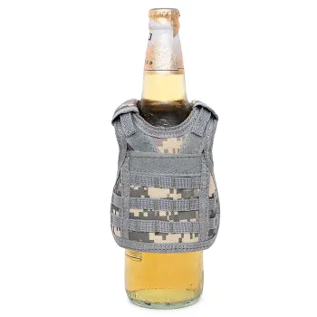 Mini Schutzweste für Bierflasche / Weinflasche / Thermosflasche - Digital-ACU