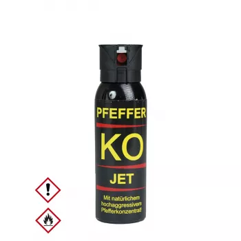 Pfefferspray K.O. JET Direktstrahl – 100ml - 11 % OC / 2,5 Mio. Scoville