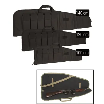 Rifle Case / Gewehrtasche mit Tragegurt, Schwarz, 140 cm, mit Abschließvorrichtung