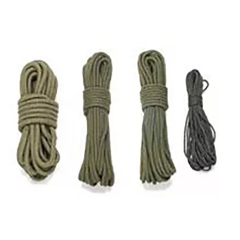 Seil, oliv, 5 mm, 15 Meter  Material: 100% Nylon  0,40 €/m *** Achtung: Kein Kletterseil ! ***