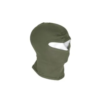 Sturmmaske / Balaclava - 1 Loch - dünn -  Baumwolle - Oliv