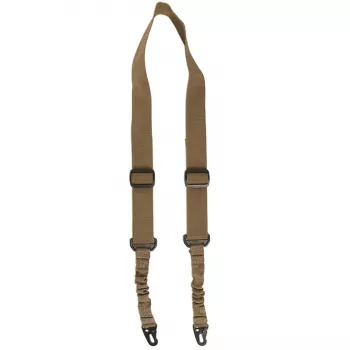 Tactical Gewehrgurt / Tragegurt mit Bungee (67-112cm), 2-Punkt, Coyote (Beige)