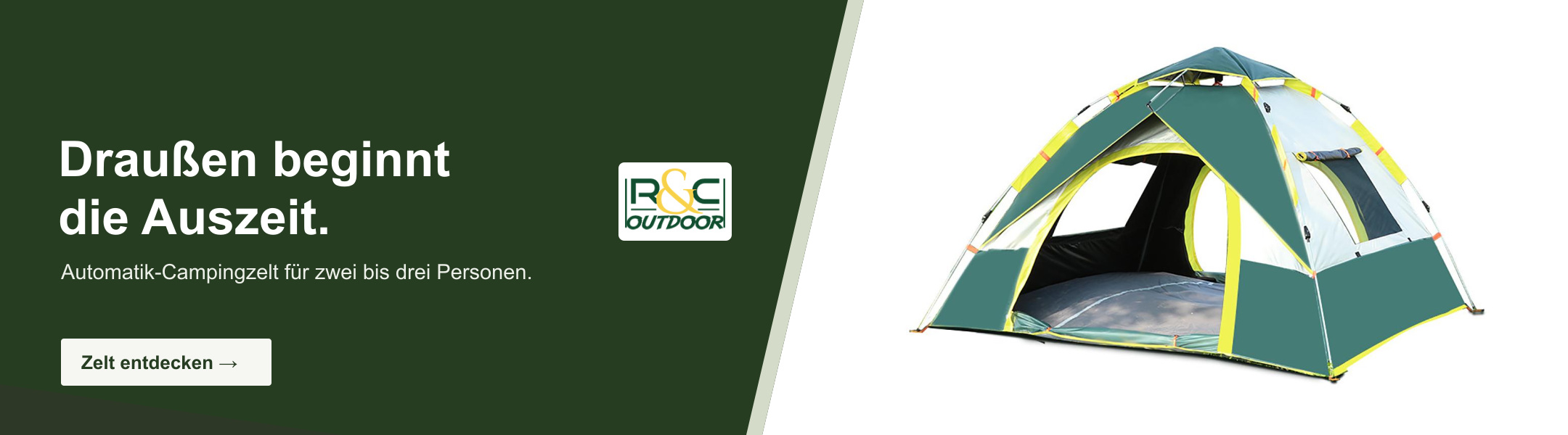 Automatik-Campingzelt für 2–3 Personen