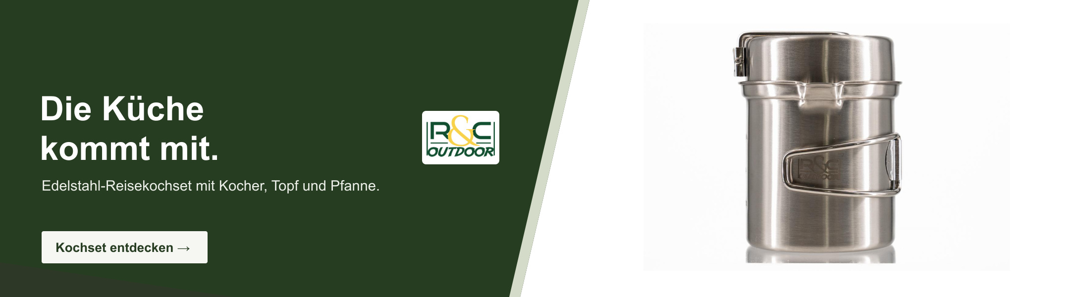 R&C Outdoor Edelstahl Reise Kochset