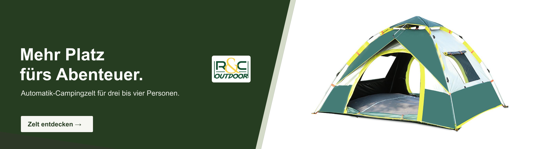 Automatik-Campingzelt für 3–4 Personen